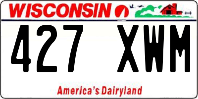WI license plate 427XWM