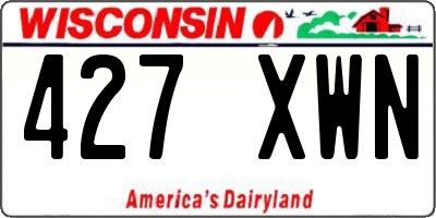 WI license plate 427XWN
