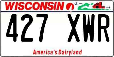 WI license plate 427XWR