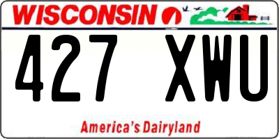 WI license plate 427XWU