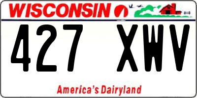 WI license plate 427XWV