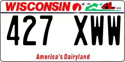 WI license plate 427XWW