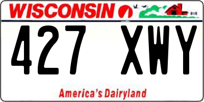 WI license plate 427XWY