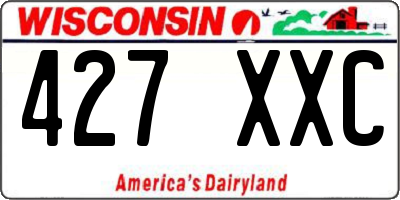 WI license plate 427XXC