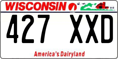 WI license plate 427XXD