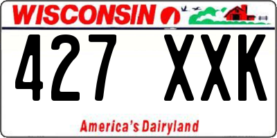 WI license plate 427XXK