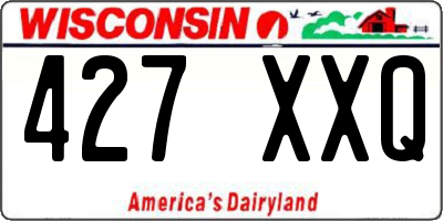 WI license plate 427XXQ