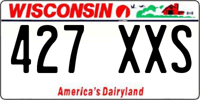 WI license plate 427XXS