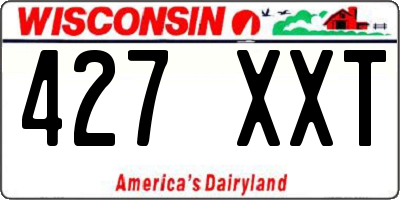 WI license plate 427XXT