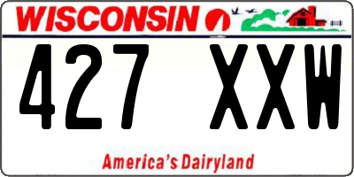 WI license plate 427XXW