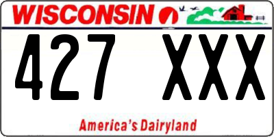 WI license plate 427XXX