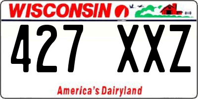 WI license plate 427XXZ