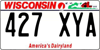 WI license plate 427XYA