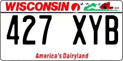 WI license plate 427XYB