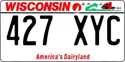 WI license plate 427XYC