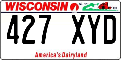 WI license plate 427XYD