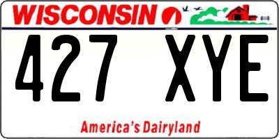 WI license plate 427XYE