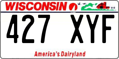 WI license plate 427XYF