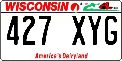 WI license plate 427XYG