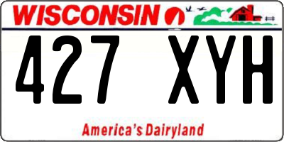 WI license plate 427XYH