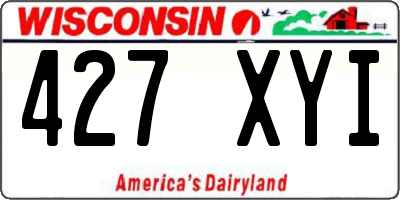 WI license plate 427XYI
