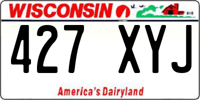 WI license plate 427XYJ