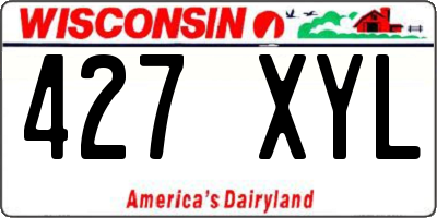 WI license plate 427XYL