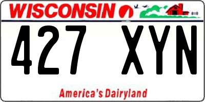 WI license plate 427XYN