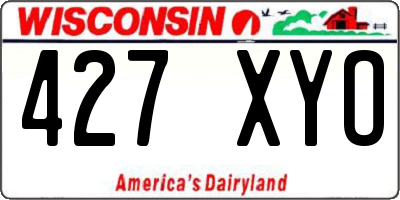 WI license plate 427XYO