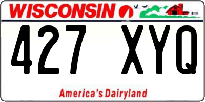 WI license plate 427XYQ