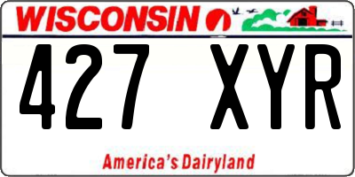 WI license plate 427XYR