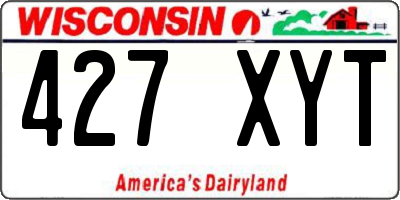 WI license plate 427XYT