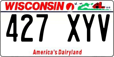 WI license plate 427XYV