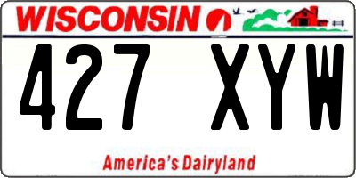 WI license plate 427XYW