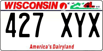 WI license plate 427XYX