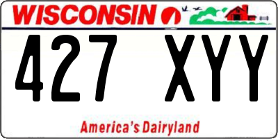 WI license plate 427XYY