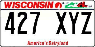WI license plate 427XYZ