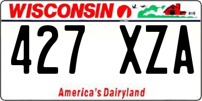 WI license plate 427XZA