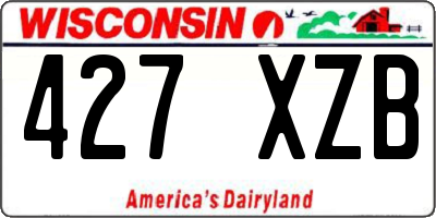 WI license plate 427XZB