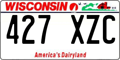 WI license plate 427XZC