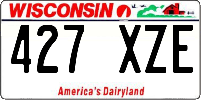 WI license plate 427XZE