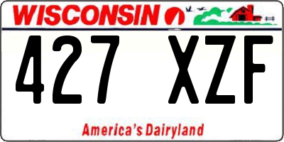 WI license plate 427XZF