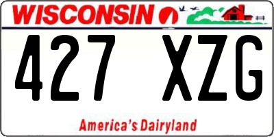 WI license plate 427XZG