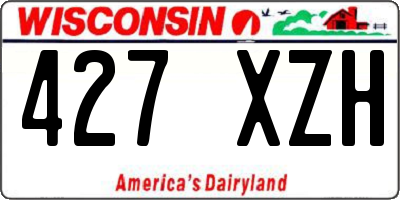WI license plate 427XZH