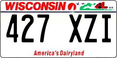 WI license plate 427XZI