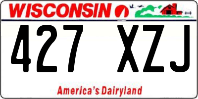 WI license plate 427XZJ