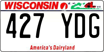 WI license plate 427YDG