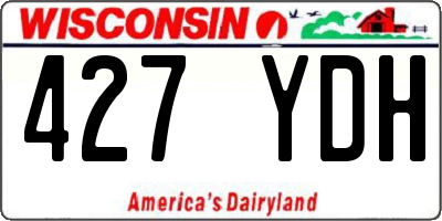 WI license plate 427YDH