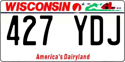 WI license plate 427YDJ