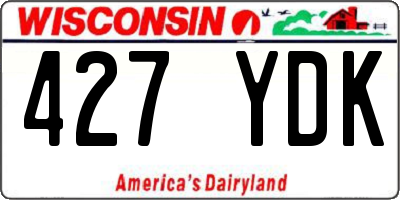 WI license plate 427YDK